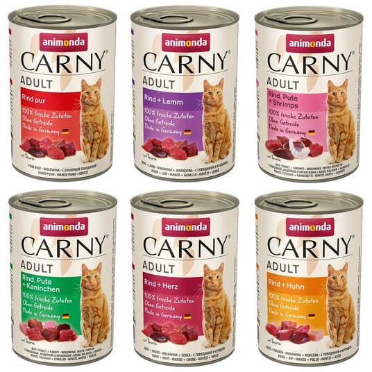 ANIMONDA CARNY MIX 1 ADULT 6 SMAKÓW 12X400G -zdjęcie numer 1