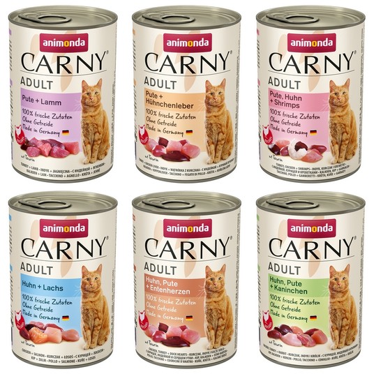 ANIMONDA CARNY MIX 2 ADULT 6 SMAKÓW 12X400G -zdjęcie numer 1