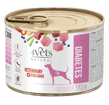 4VETS Natural Diabetes Puszka dla Psa 185g