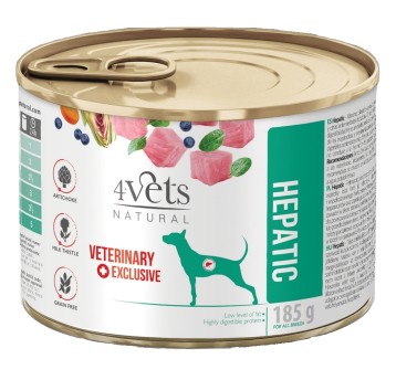 4VETS Natural Hepatic Puszka dla Psa 185g