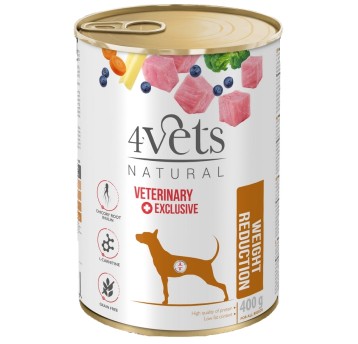 4VETS Natural Weight Reduction Puszka dla Psa 400g