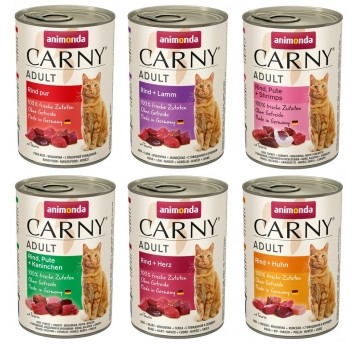 ANIMONDA CARNY MIX 1 ADULT 6 SMAKÓW 12X400G