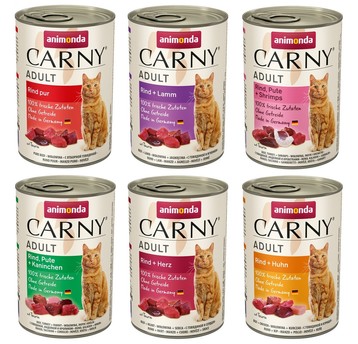 ANIMONDA CARNY MIX 1 ADULT 6 SMAKÓW 12X400G