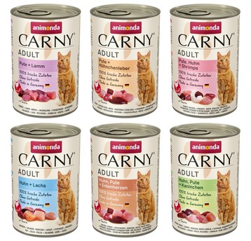 ANIMONDA CARNY MIX 2 ADULT 6 SMAKÓW 12X400G