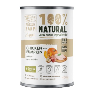 Fresh Farm Kurczak z Dynią i Jabłkami 400g