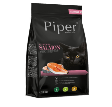 Piper Sucha Karma dla Kota Sterilised z Łososiem 3kg